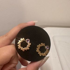 Tous earrings with purple jewel